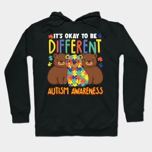 It's OK To Be Different Autism Awareness Bears Hoodie